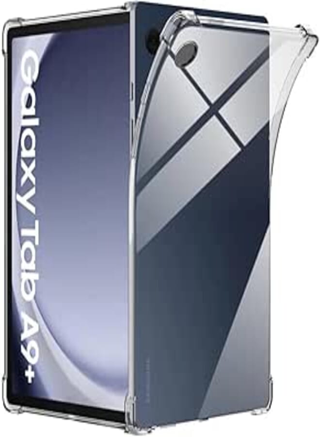 Muzz Clear Case For Samsung Galaxy Tab A9+ 2023 11.0 Inch Tablet Model (SM-X210 / SM-X215 / SM-X216) Case Tablet Protective Cover Four Airbag Back Transparent Cover For Samsung Galaxy Tab A9 Plus